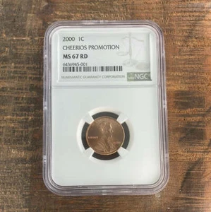 2000 1c US Lincoln Memorial Cent “Cheerios Promotion” NGC MS67 RD - Picture 1 of 4