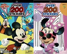 Disney Minnie & Mickey - over 200 Stickers 4 Sheet Sticker Book (Set of 2)