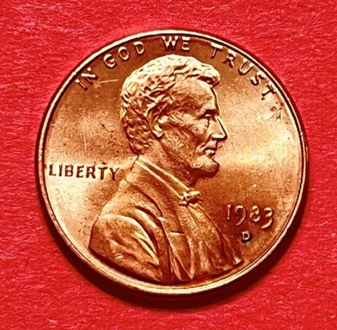 1983 D Lincoln Memorial Penny BRILLIANT UNCIRCULATED Cover