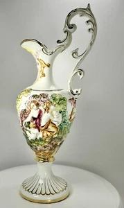 Vintage Italian Keramos R. Capodimonte Vase / Ewer / Pitcher 16.25” - Picture 1 of 10