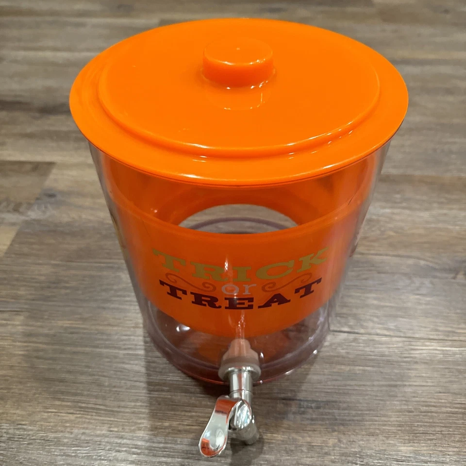 Halloween TRUCO GOLOSINA 1,5 GALONES FIESTA DISPENSADOR DE BEBIDAS BRUJA VAMPIRO HECHO EN EE. UU. Foto 1 de 4