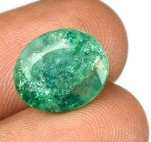 Oval Natural Colombian Emerald Cleansing Gemstone 5.40 Ct/13 mm Certified 66538