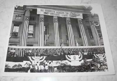 1947 Baseball Brooklyn Dodgers Champions Barney Stein Type I Photograph PSA/DNA - Image 1 of 4