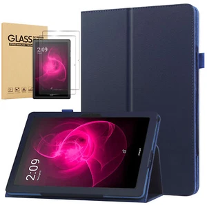 Case For T-Mobile REVVL Tab 5G 10.36" PU Leather Cover, Glass Screen Protectors