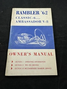AMC RAMBLER 1962 clásico y embajador manual del propietario - Imagen 1 de 22