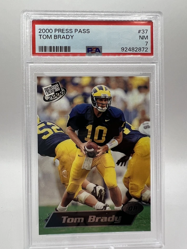 Tom Brady PressPass # 37 2000 RC PSA 7 Foto 1 de 2