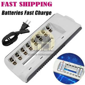 8 Slot Battery Charger For Ni-MH Ni-CD AA/AAA Rechargeable Batteries - Picture 1 of 12