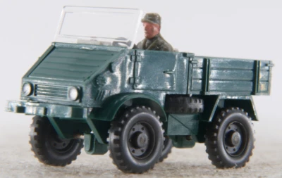 Wiking 1:87 Unimog A.S.S LKW H0 411 detailliert Patinagrün GK 370/7I CS 479/1C - Bild 1 von 4