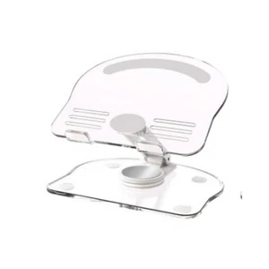 Acrylic Tablet Stand Desktop Foldable Holder 360° Rotation Base Clear Bracket G - Photo 1/14