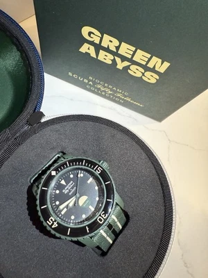 Blancpain Swatch Bioceramic Scuba Fifty Fathoms Green Abyss - Image 1 of 4