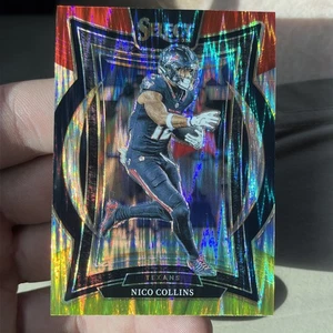 2024 Select Nico Collins Red And Yellow Shock Concourse #86 Texans  - Picture 1 of 2