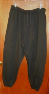 Pantaloni felpati St Johns Bay neri donna taglia XL vita alta raccolta cuciture interne 34" - Foto 1 di 10