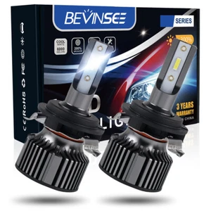 H7 LED Headlight Bulbs w/ Special Adapter Set 6000K Fit BMW E60 E61 X5 E53 E70 - Picture 1 of 12