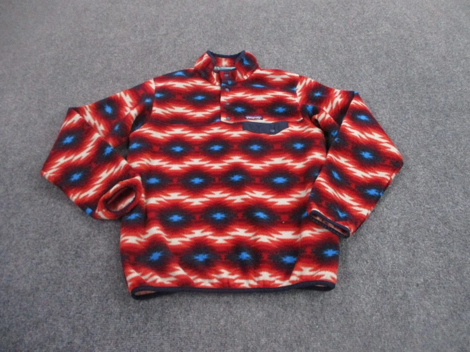 Patagonia Jacket Adult M Aztec Snap T Sweater Synchilla Fleece Logo Jumper Women - Image 1 of 4