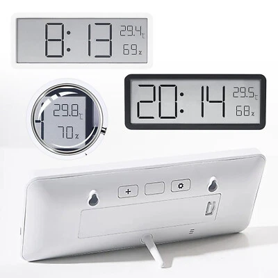 Digital LED Wall Clock Large LED Display Desk Alarm Clock Time Temperature Date - Image 1 of 4