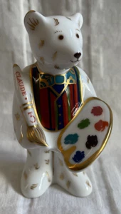 Royal Crown Derby Porzellan Teddybär - Künstler Claude Bear - Bild 1 von 5