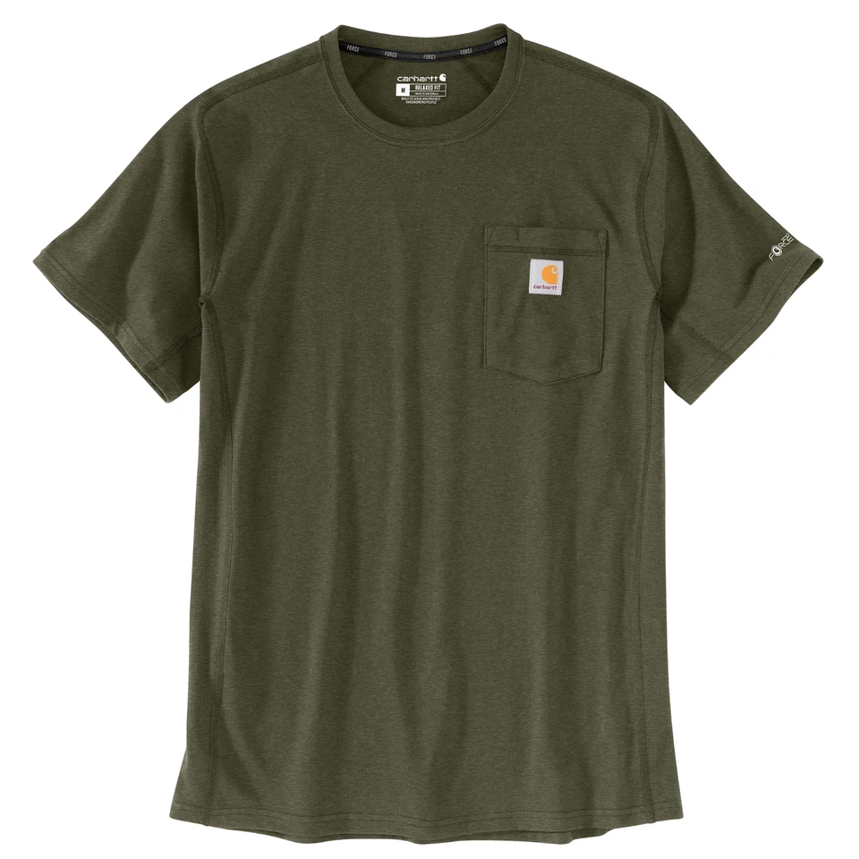 Camiseta Masculina Carhartt 106652 Força Ajuste Relaxado Peso Médio Manga Curta Pkt - Imagem 1 de 1