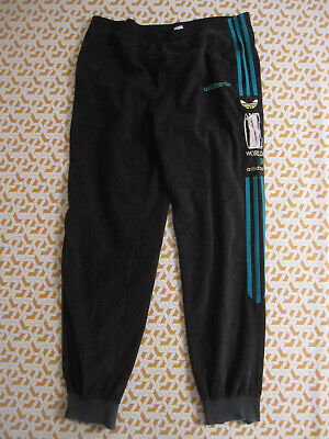 Pantalon Adidas One World 80'S Noir Anthracite Velour Survetement Vintage - L • 20.90€