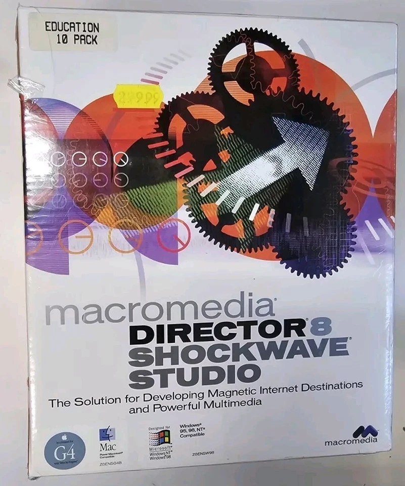 Macromedia Director 8 Shockwave Studio For Windows CD ONLY NO BOX
