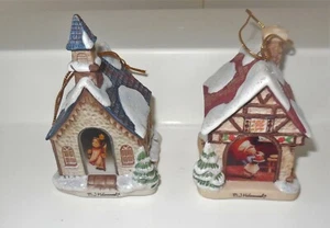 HUMMEL BAVARIAN VILLAGE HOUSE CHRISTMAS ORNAMENT SET BAKERY CHURCH 1st ISSUE LOT - Picture 1 of 7