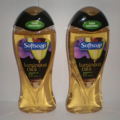 (2) Softsoap Luminous Oils AVOCADO OIL AND IRIS Body Wash 15 FL OZ Each bottle - Image 1 of 2