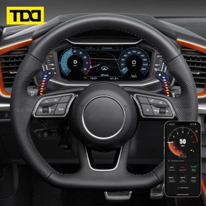 Carbon Fiber Steering Wheel Magnetic LED Paddle Shifters for Audi B9 B9.5 A1 A2 - Picture 1 of 7
