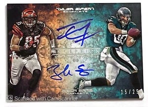 2013 Topps Inception Zach Ertz Tyler Eifert Dual Auto RC 15/25 Autograph Rookie - Picture 1 of 2