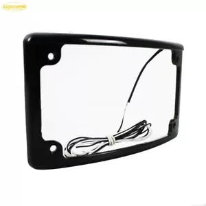 LED Curved Motorcycle License Plate Frame w/ Taillight Brake Turn for Cafe Racer - Bild 1 von 9