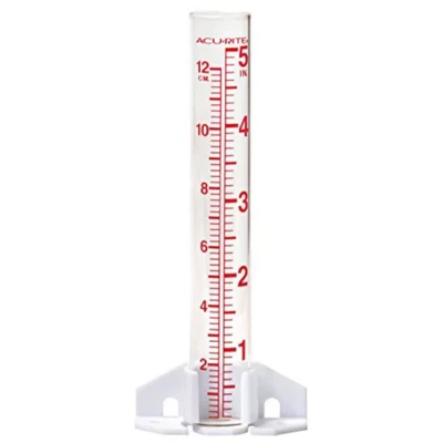 Pluviómetro de vidrio AcuRite 8,75" 5 pulgadas de capacidad - transparente (envío gratuito) Foto 1 de 4