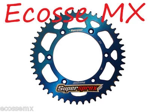 Yamaha YZ125 YZ250 WR250 99-22 Azul Supersprox Piñón trasero ALEACIÓN 49T Motocross - Imagen 1 de 1