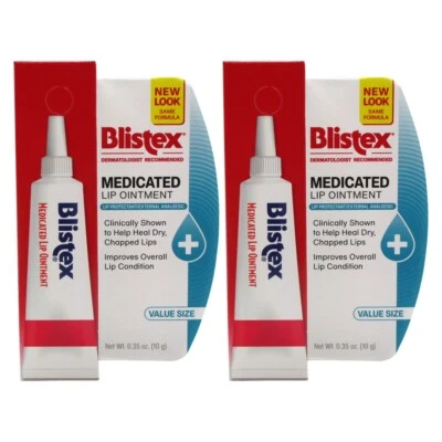 Ungüento medicado para labios Blistex, tamaño de valor de 0,35 oz - paquete de 2 Foto 1 de 3