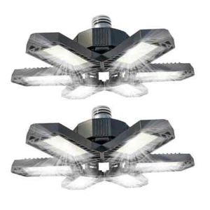Garage Super Bright 2Pack LED Light Work Shop Ceiling Lights Deformable Bulb E27 - Picture 1 of 12