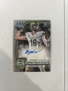 2024 Bowman Chrome U Football Brayden Fowler-Nicolosi Auto - Picture 1 of 2