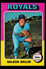 1975 TOPPS MINI BASEBALL SET #495 NELSON BRILES-KANSAS CITY ROYALS NM-MT