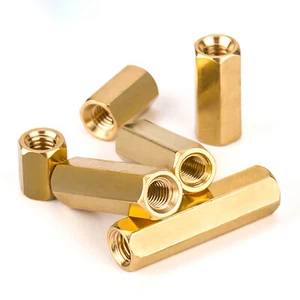 M2 M2.5 M3 M4 M5 M6 Metric Long Hex Coupling Nut with Brass DIN 6334 - Picture 1 of 129