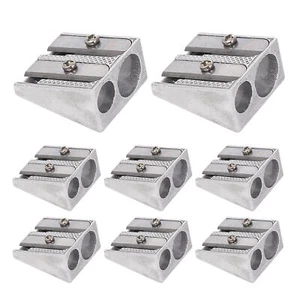 8pcs Magnesium Pencil Sharpener Survival, Double Hole Metal Pencil Sharpener - Picture 1 of 10