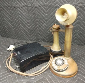 Teléfono antiguo con vela Western eléctrico 329 con timbre norte - teléfono - Imagen 1 de 11
