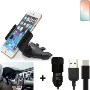 Pour Samsung Galaxy S24 support slot CD + CHARGEUR titulaire Autoradio Smartpho - Photo 1/6
