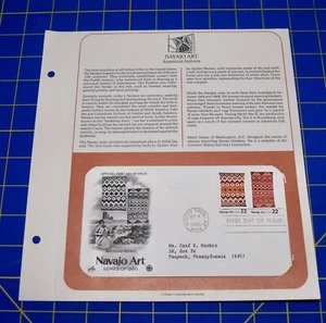 3490 Vintage 1986 Navajo Art Ersttagsbrief, Teppiche - Bild 1 von 1