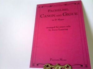 Canon and Gigue in D Major. Arranged for piano solo by Jerry Lanning. Fentone Mu