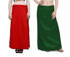 Women's Cotton Red & Green Petticoat (Free Size)