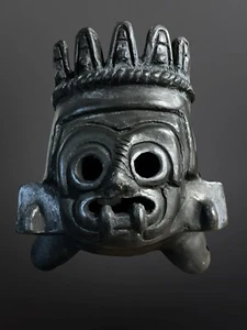 Tlaloc Schlammsahumator / Tlaloc Weihrauchbrenner Kopalero *schwarz * - Bild 1 von 7