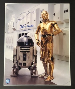 Anthony Daniels C-3PO Kenny Baker R2D2 Signed Official Pix 16x20 Photo Star Wars - Picture 1 of 5