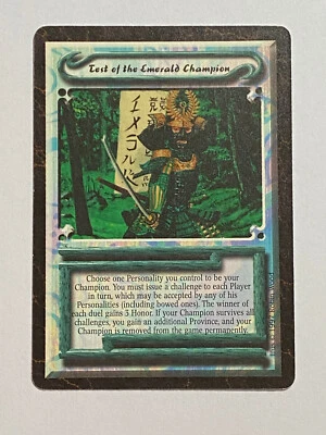TEST OF THE EMERALD CHAMPION-LEGEND OF THE FIVE RINGS CCG(L5R)-OBSIDIAN OE-1997 - Image 1 of 2