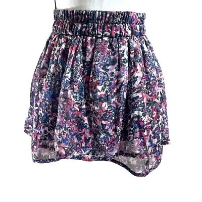 IRO Silk Skirt Abstract Floral Pink Multicolor 2 (Fr-34) NWT - Image 1 of 4