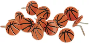 Eyelet Outlet Shape Brads 12/Pkg Basketballs - Picture 1 of 2