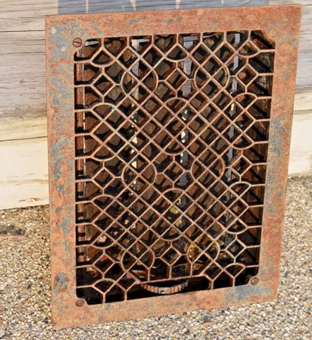 Vintage Wall Floor Grate Antique Heat Vent Register Cover Cold Air Return Cover