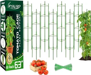 Tomato Cages Plant Stakes for Climbing Vegetables Plants Flowers - Picture 1 of 7