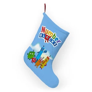 Zahlenblöcke Weihnachtsstrumpf für Kinder - lustige Urlaubsdeko - Bild 1 von 5