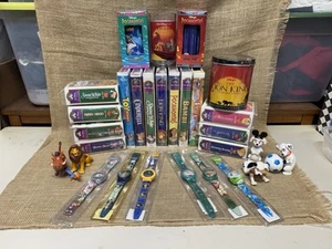 Disney Lot - VHS, Figures, Watches, Cups, - Lion King, Pocahontas, Bambi - Picture 1 of 23
